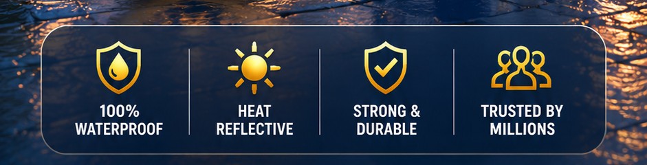 100% Waterproof, Heat Reflective, Strong and Durable, Trusted by Millions